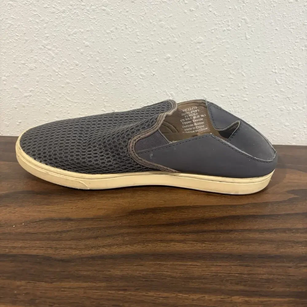 OluKai Pehuea Slip‎ On Gray Mesh Casual Sneakers Shoes Womens Size 8.5